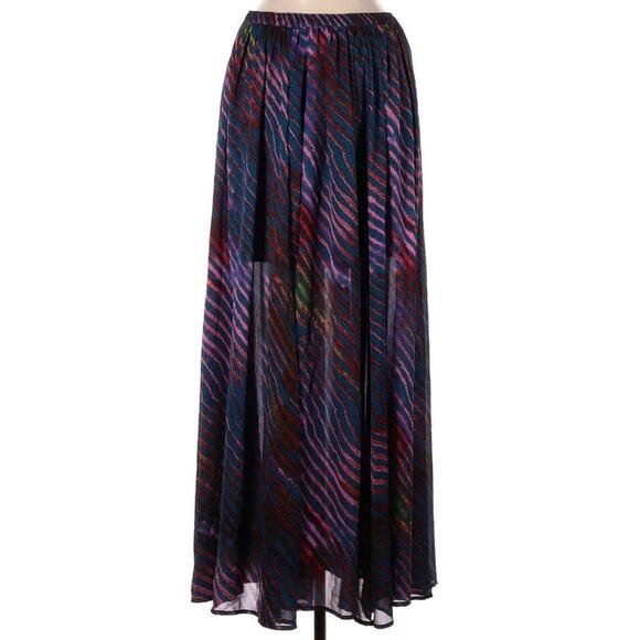 Free People True To You Animal Zebra Tiger Rainbow Print Maxi Skirt - Picture 3 of 5